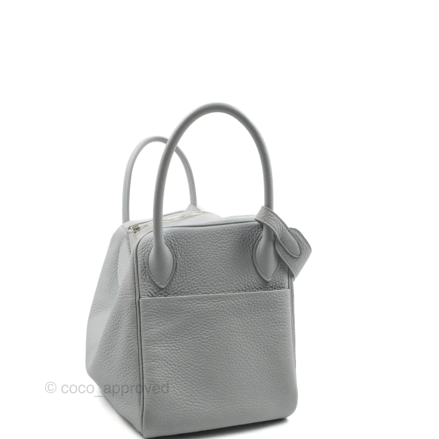 Hermès Lindy 30 Bleu Pale Clemence Palladium Hardware