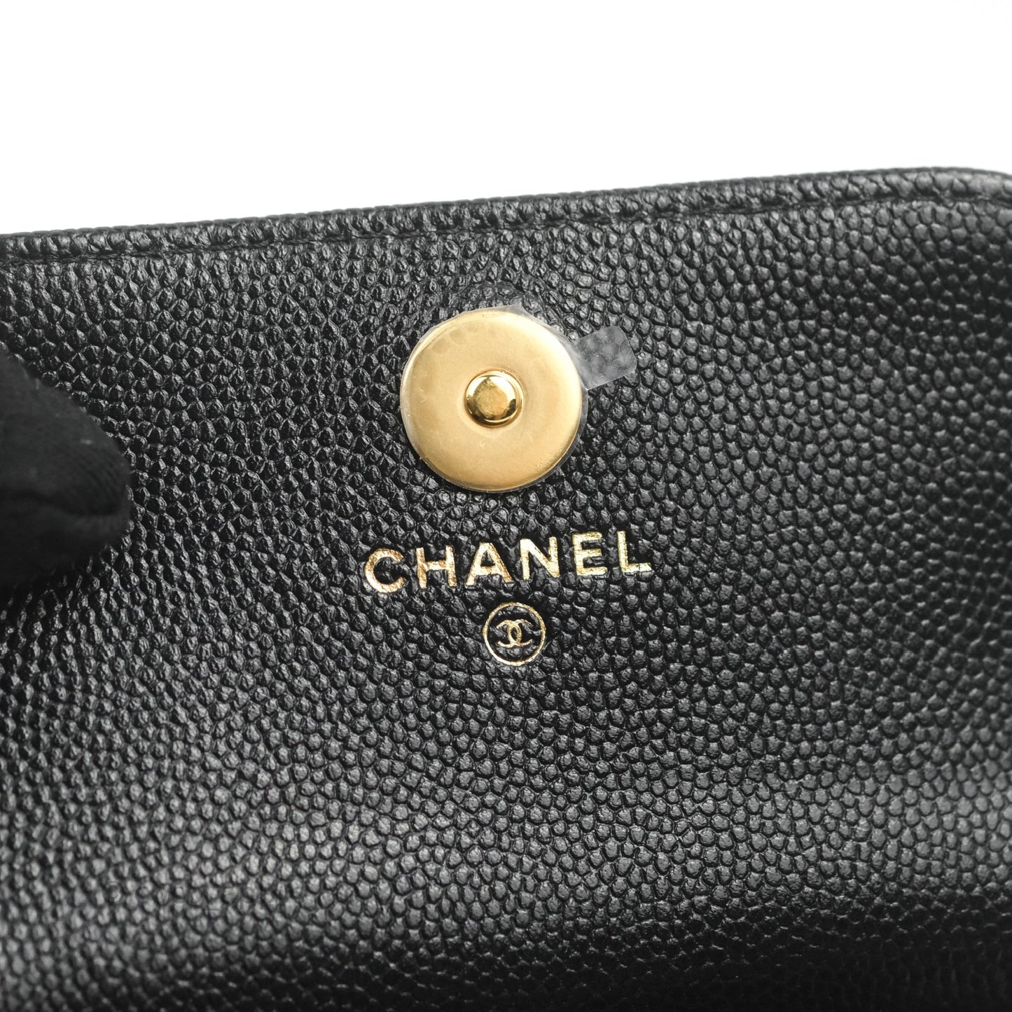 Chanel Clutch with Chain Black Caviar Gold Hardware 22K