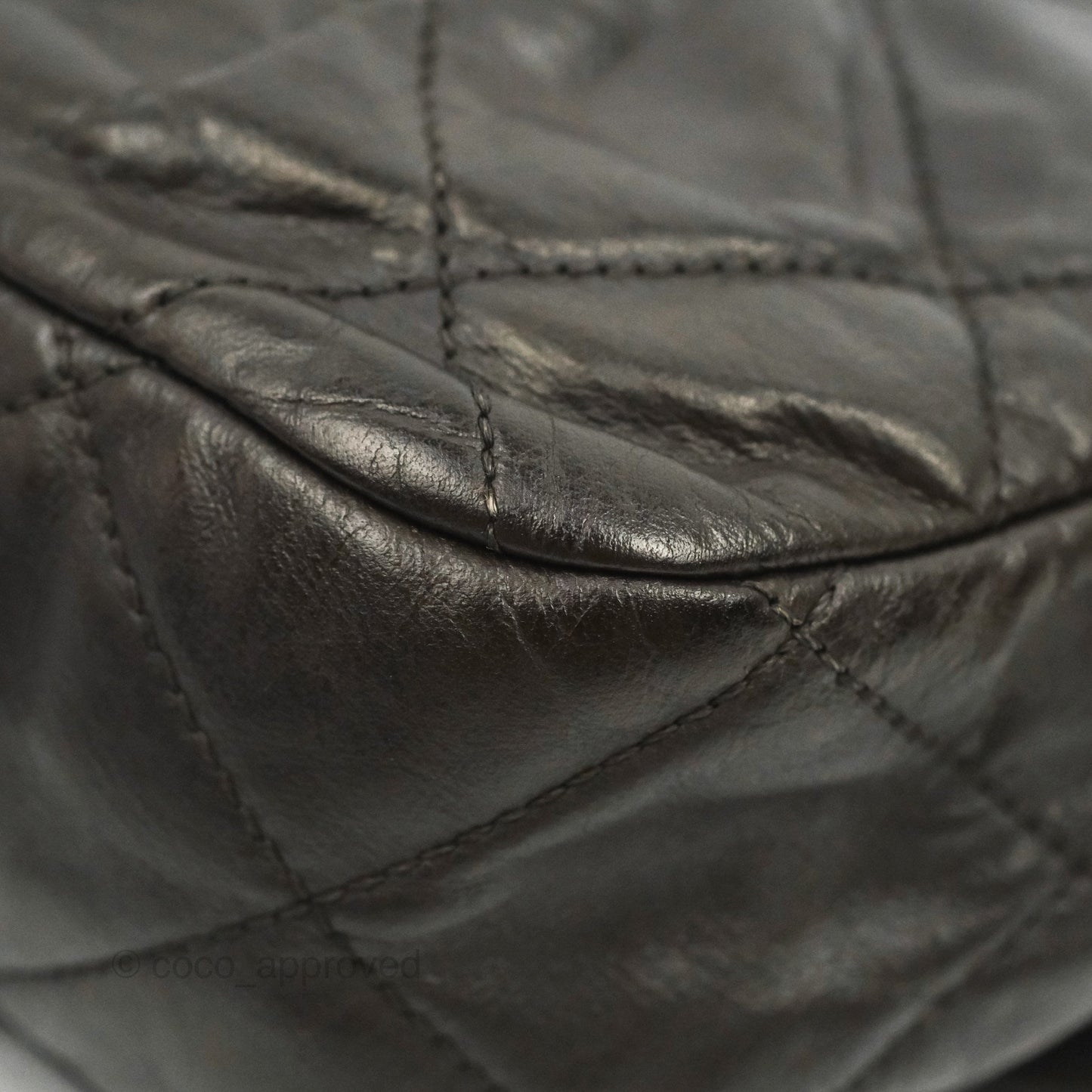 Chanel Chic Quilted Flap Bag Iridescent Dark Brown Calfskin Ruthenium Hardware