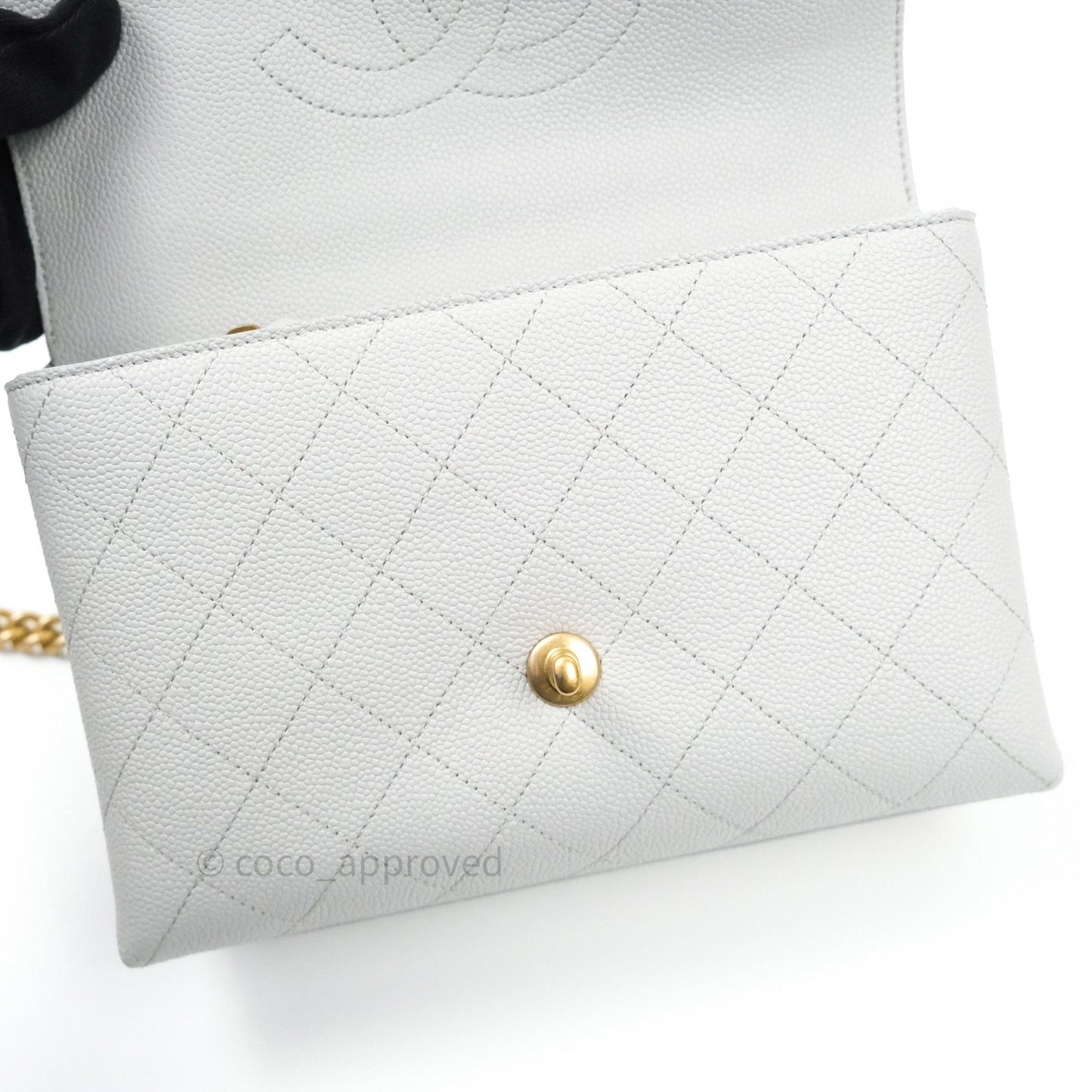 Chanel Chic Affinity Small Grained Calfskin Grey Gold Hardware