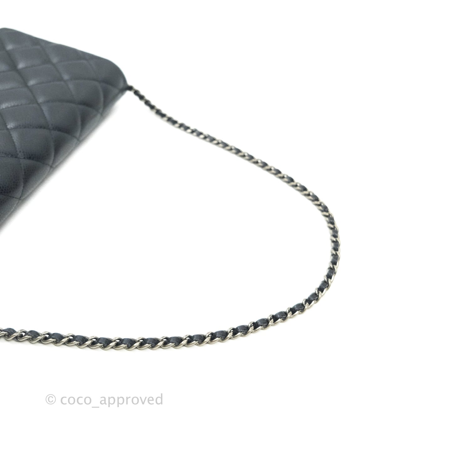 Chanel Quilted Clutch with Chain Dark Navy Ruthenium Hardware
