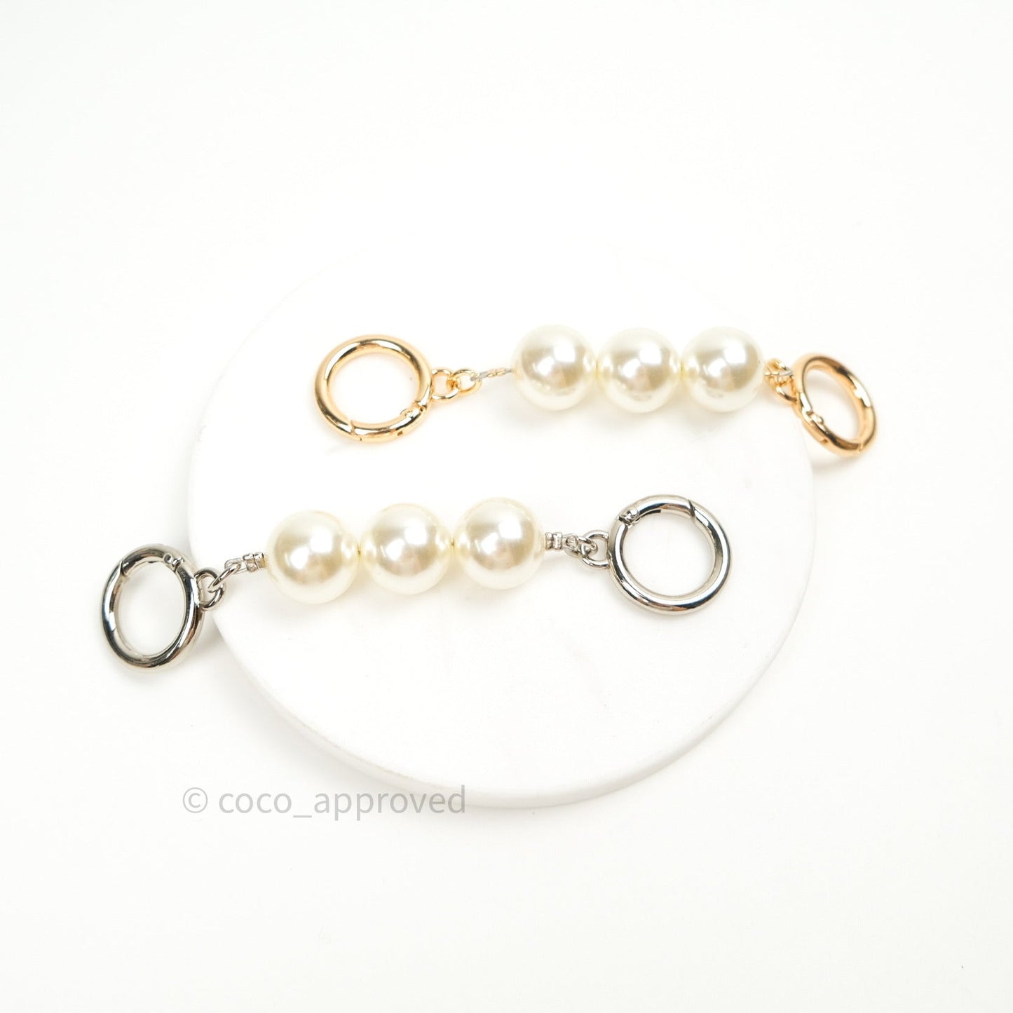 Pearl Strap Extension (Gold/Ivory)
