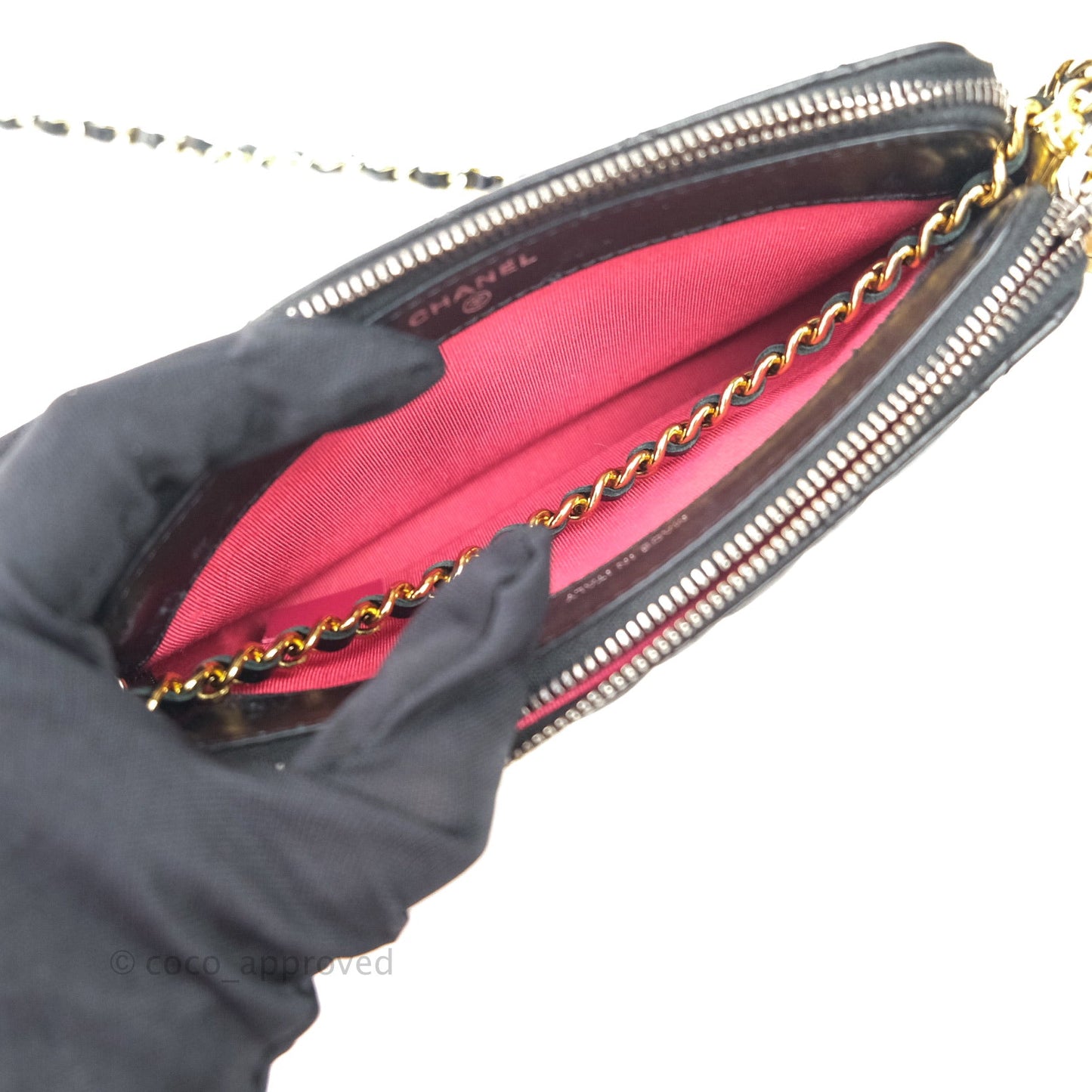 Chanel Gabrielle Clutch With Chain Aged Calfskin Black Mixed Hardware