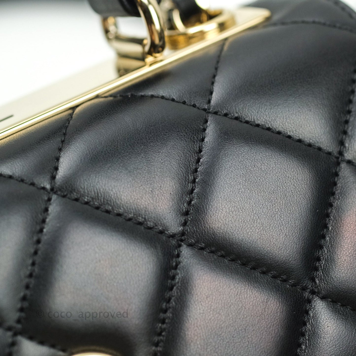 Chanel Trendy CC Quilted Small Black Lambskin Gold Hardware