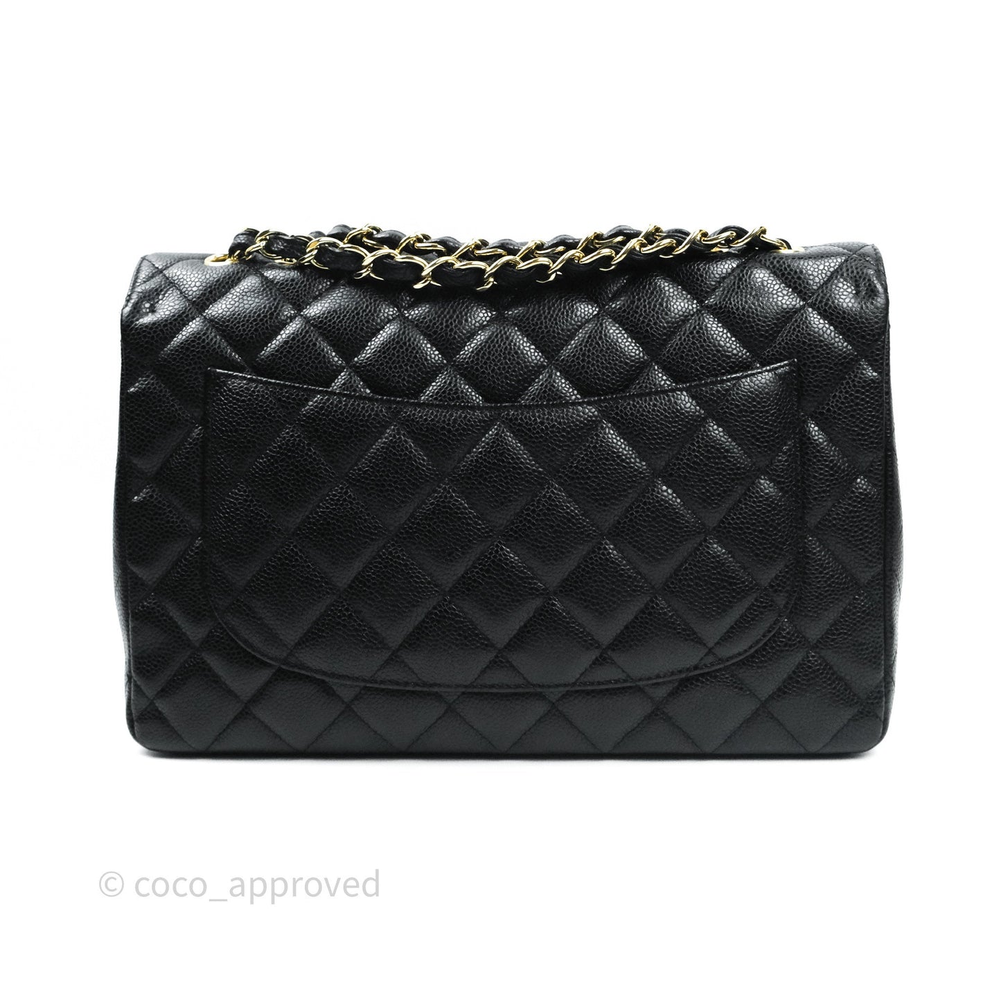 Chanel Jumbo Single Flap Black Caviar Gold Hardware⁣⁣