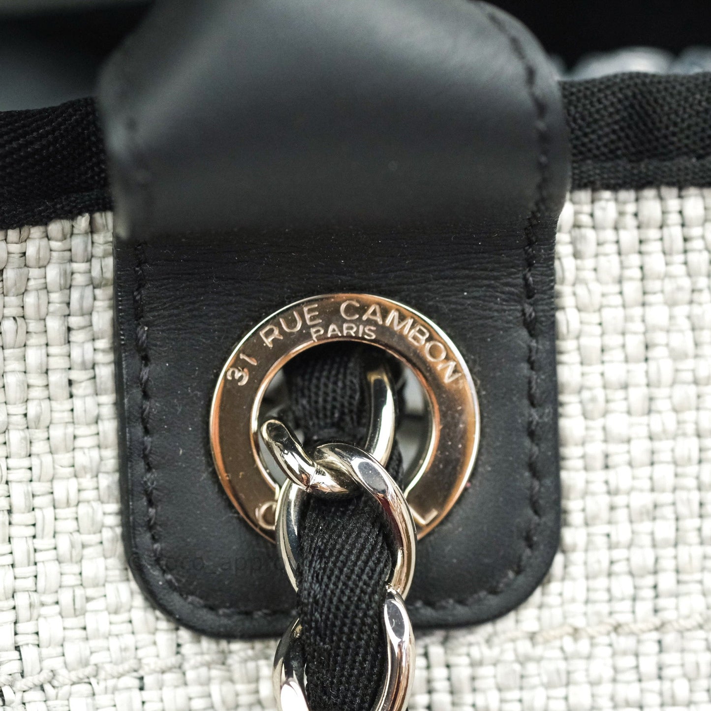 Chanel Canvas Large Deauville Tote Light Grey