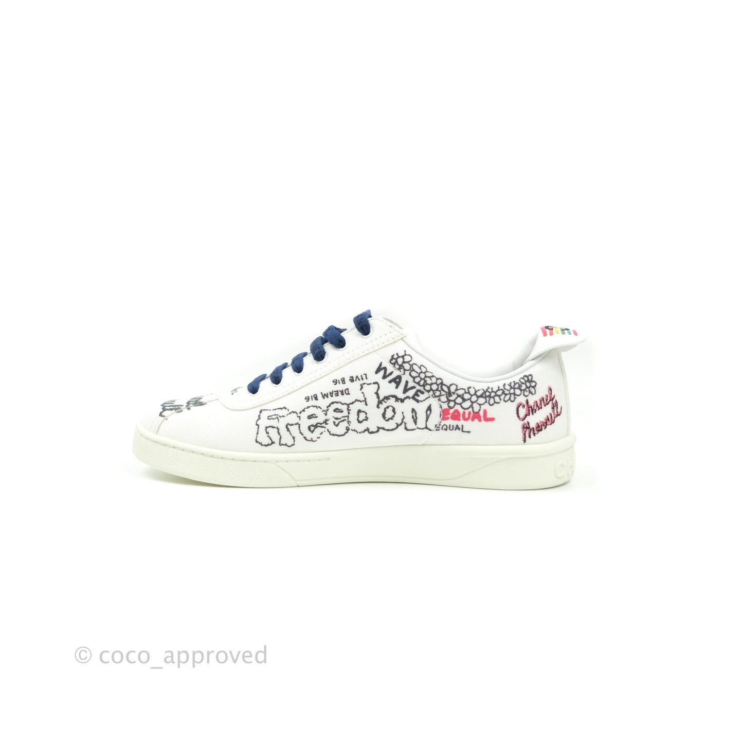 Chanel x Pharrell Williams Calfskin Womens Sneakers 38 White
