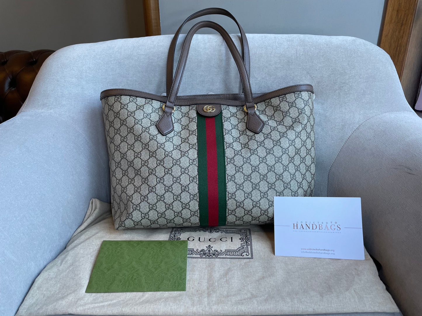 Luxury Gucci Ophidia GG Supreme Medium Tote ( 1250)