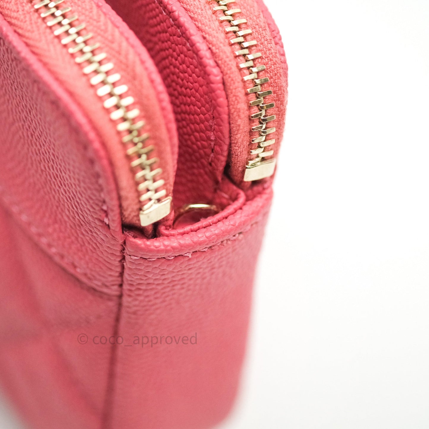 Chanel Quilted Clutch With Chain Pink Caviar Gold Hardware