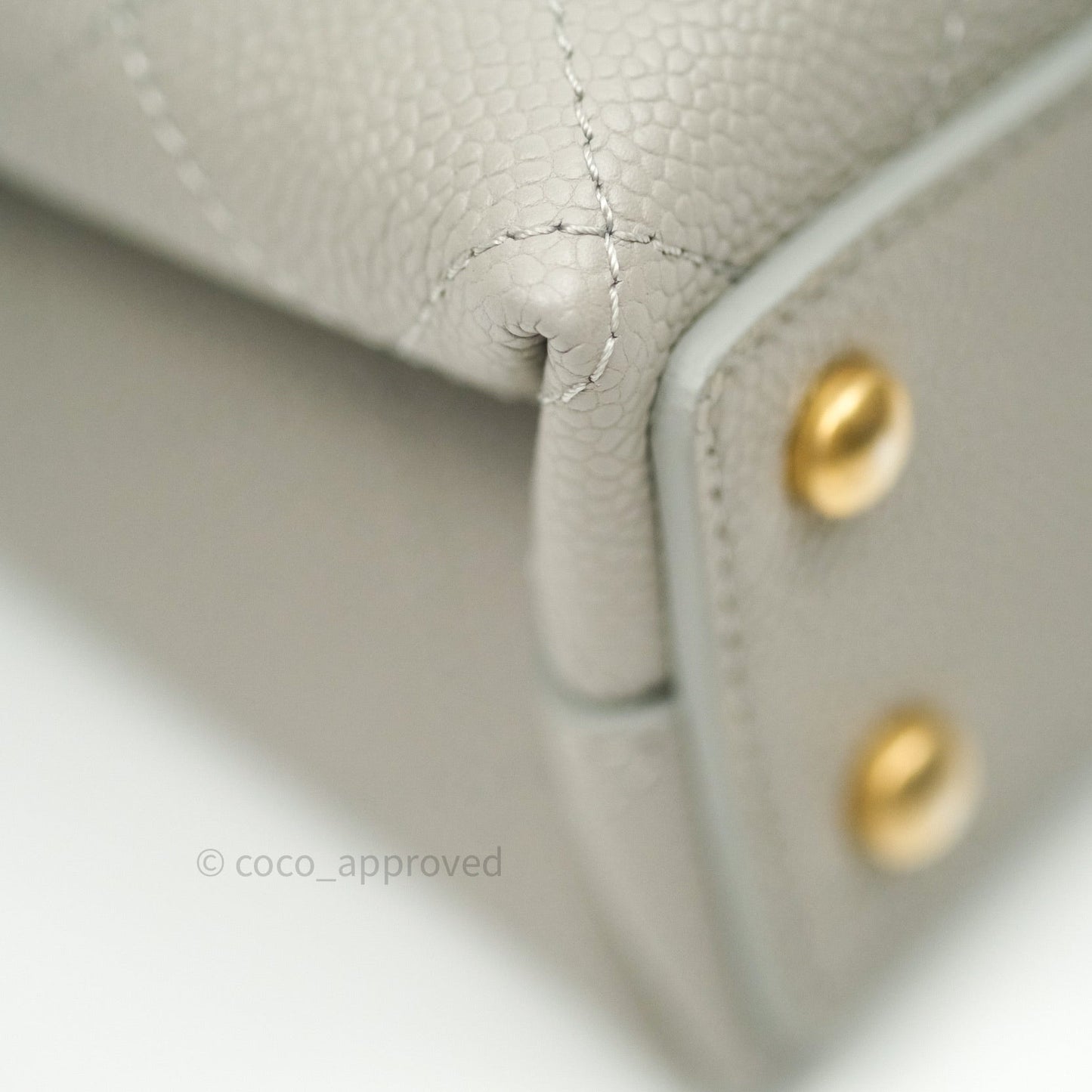 Chanel Chic Affinity Small Grained Calfskin Grey Gold Hardware