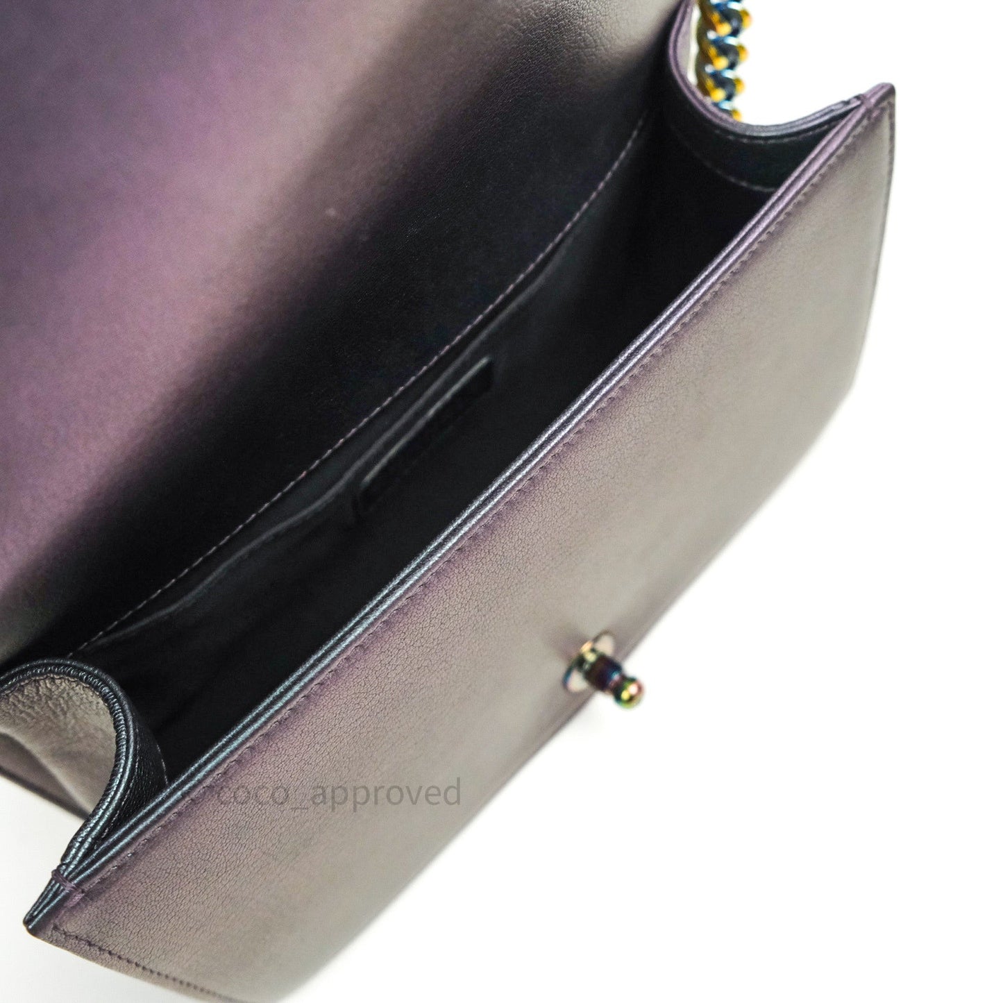 Chanel Purple Mermaid Iridescent Medium Calfskin Boy Bag