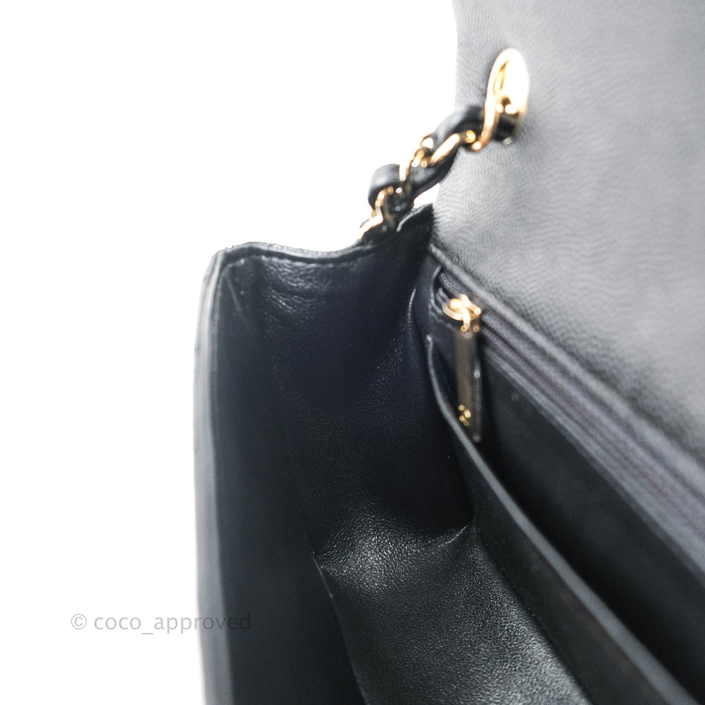Chanel Quilted Mini Rectangular Black Caviar Gold Hardware