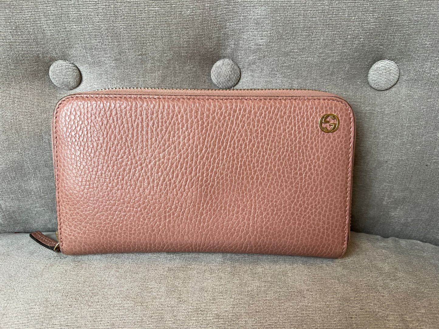 Luxury Gucci Pale Pink GG Long Wallet