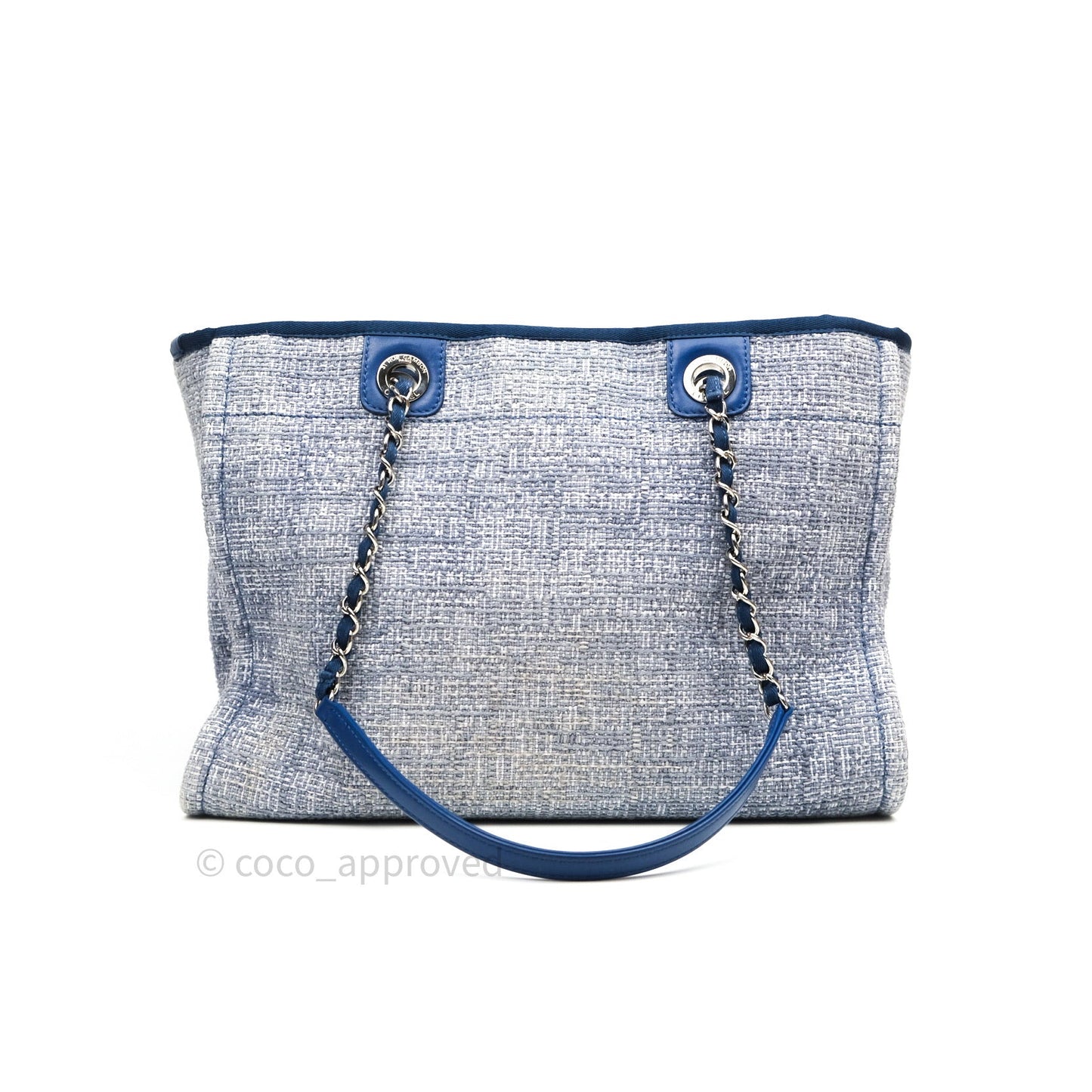 Chanel Canvas Deauville Medium Tote Blue