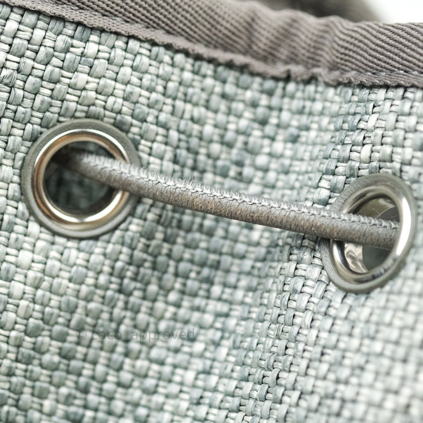 Chanel Canvas Deauville Backpack Grey
