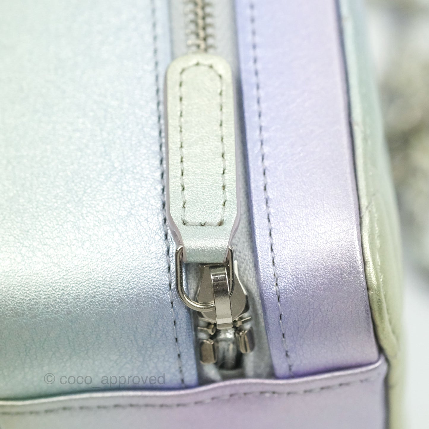 Chanel Gradient Metallic Calfskin Quilted Camera Bag Silver Hardware