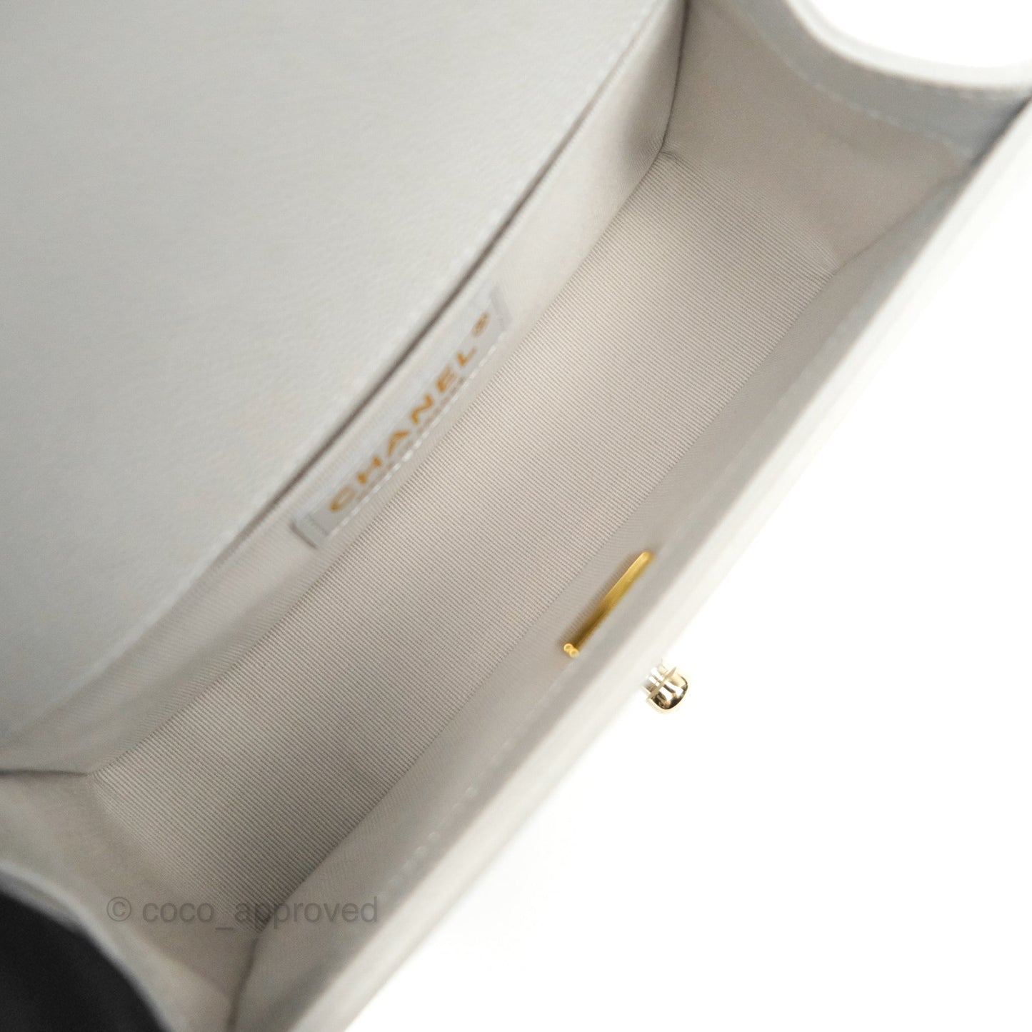 Chanel Small Boy Grey Caviar Gold Hardware