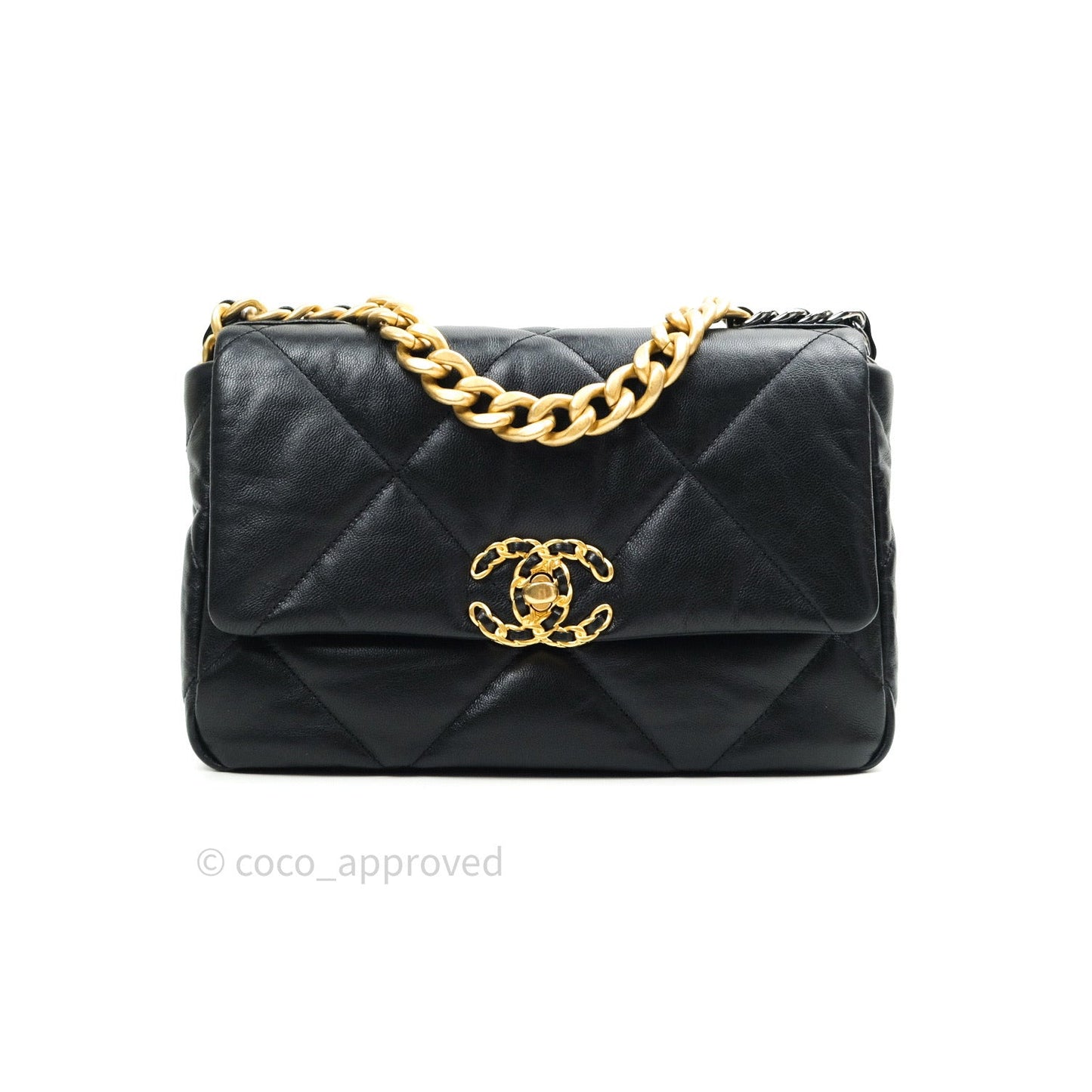 Chanel 19 Small Black Goatskin Mixed Hardware 20S