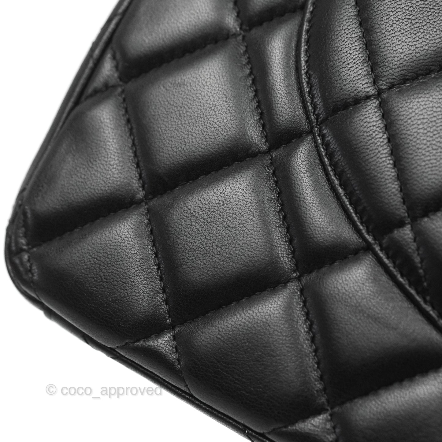 Chanel Quilted Single Flap Maxi Flap Black Lambskin Silver Hardware