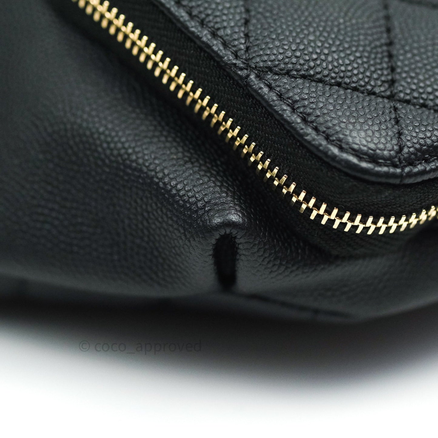 Chanel Quilted Business Affinity Waist Belt Bag Black Caviar Gold Hardware