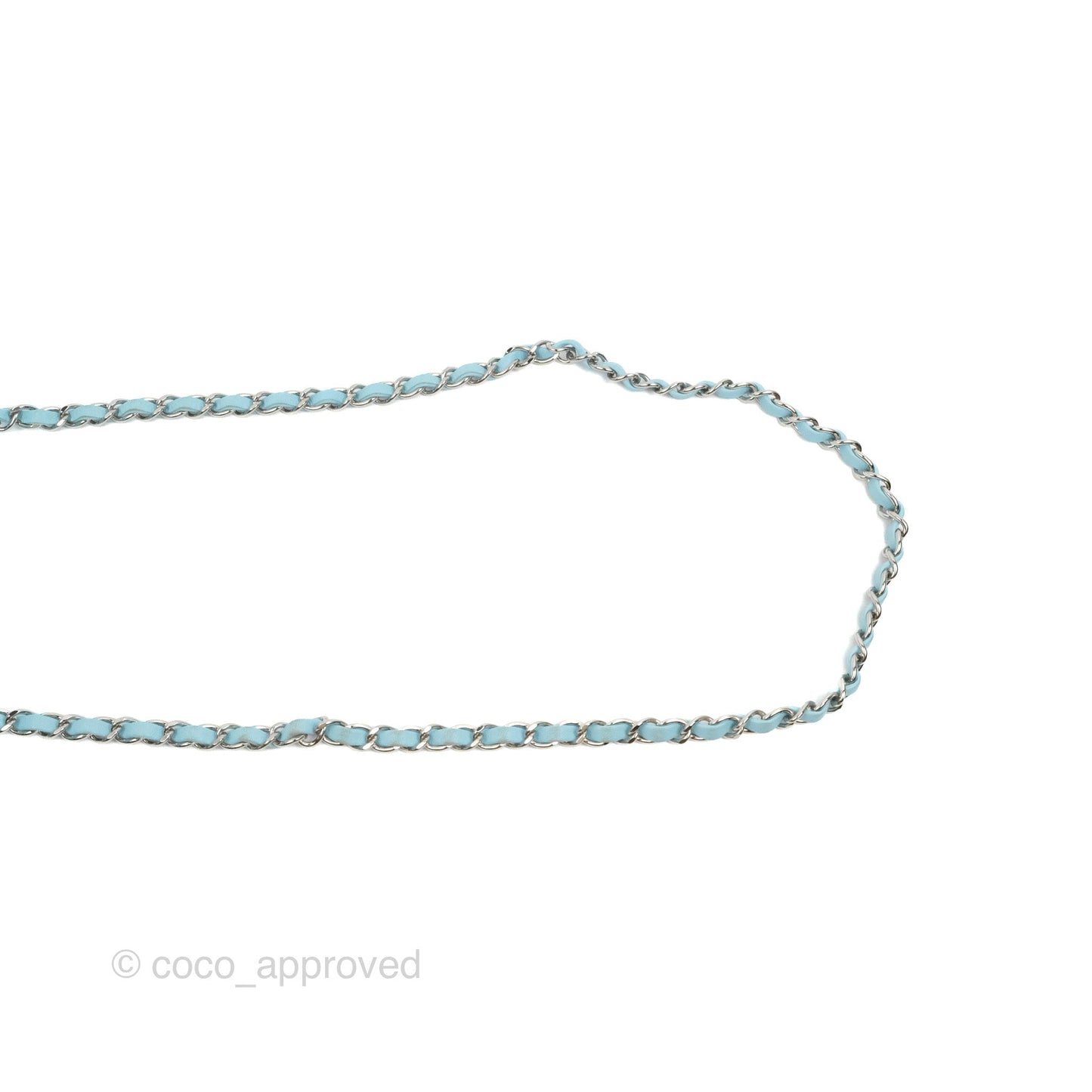Chanel Quilted Mini Rectangular Flap Light Blue Lambskin Silver Hardware