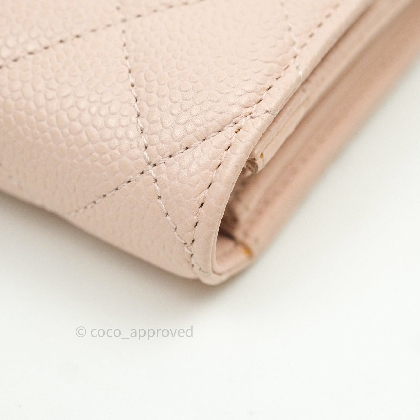 Chanel Sakura Pink Caviar Silver Hardware Long Wallet
