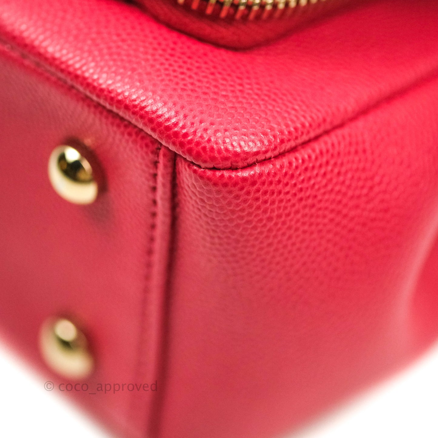Chanel Quilted Small Business Affinity Flap Rosy Red Caviar Gold Hardware