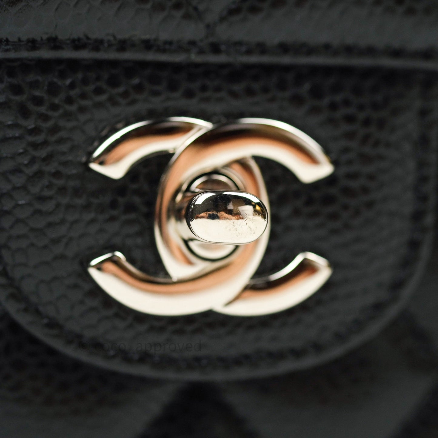 Chanel Classic Small S/M Flap Black Caviar Silver Hardware