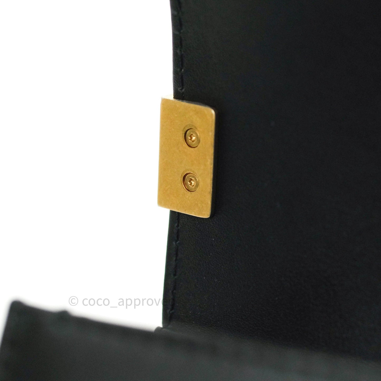Chanel Boy Quilted Medium Black Calfskin Gold Hardware 20C