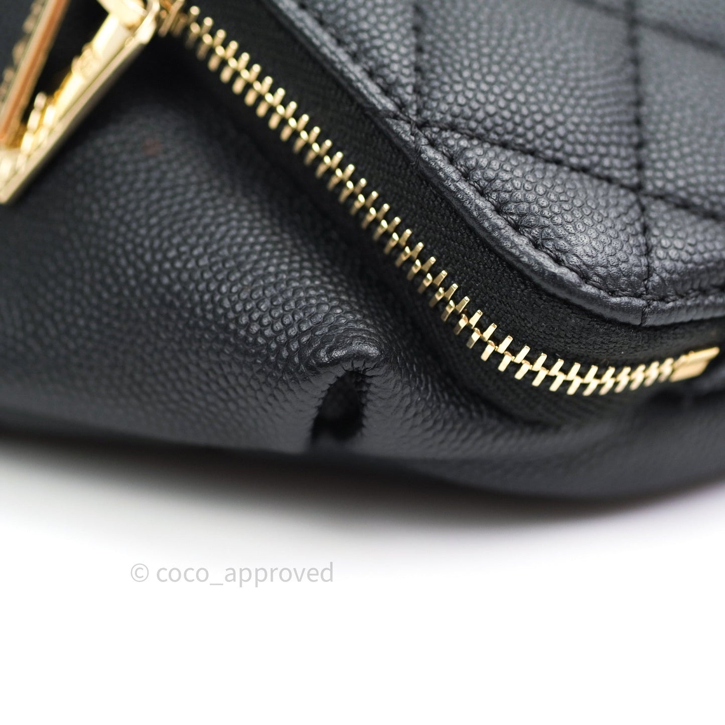 Chanel Quilted Business Affinity Waist Belt Bag Black Caviar Gold Hardware