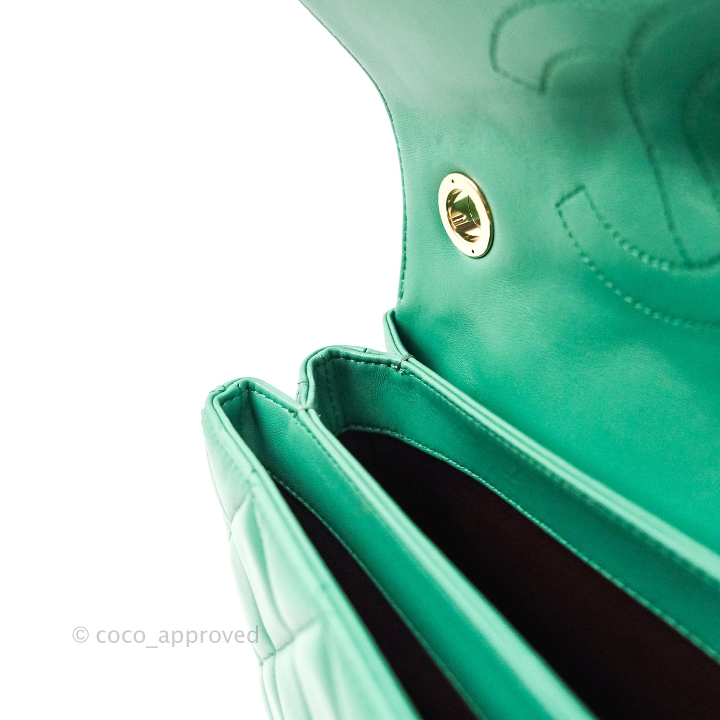 Chanel Trendy CC Small Mint Green Lambskin Gold Hardware