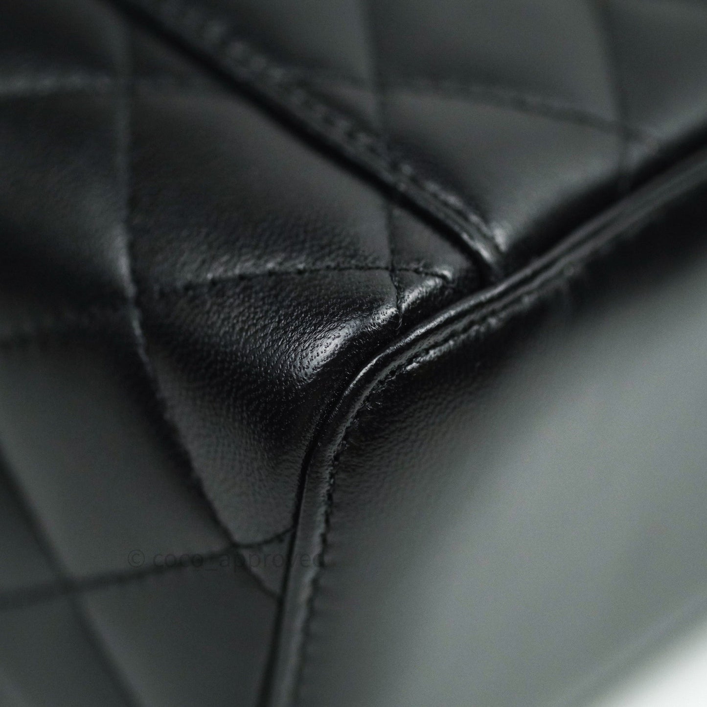 Chanel Vanity Rectangular Classic Black Lambskin Gold Hardware