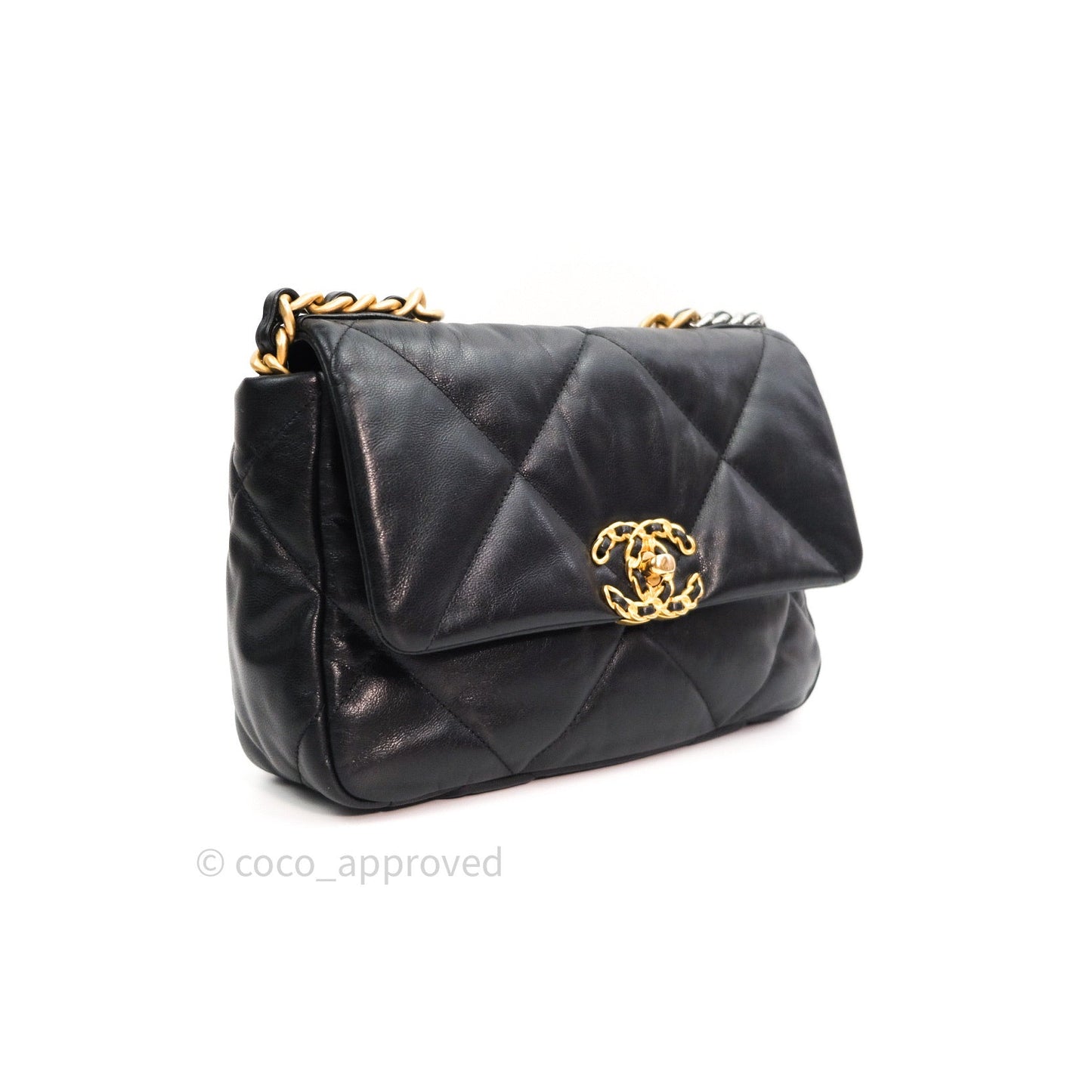 Chanel 19 Small Beige Goatskin Mixed Hardware