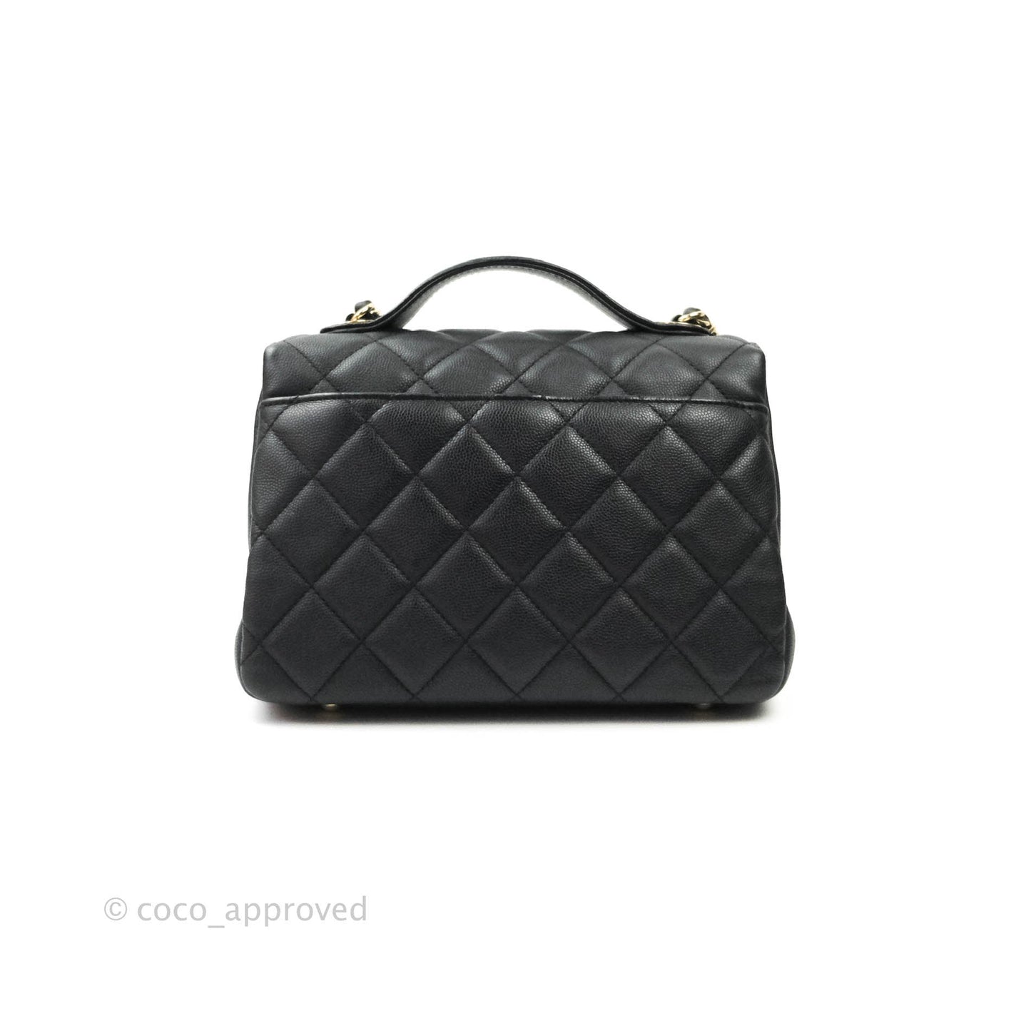 Chanel Quilted Medium Business Affinity Flap Black Caviar Light Gold Hardware