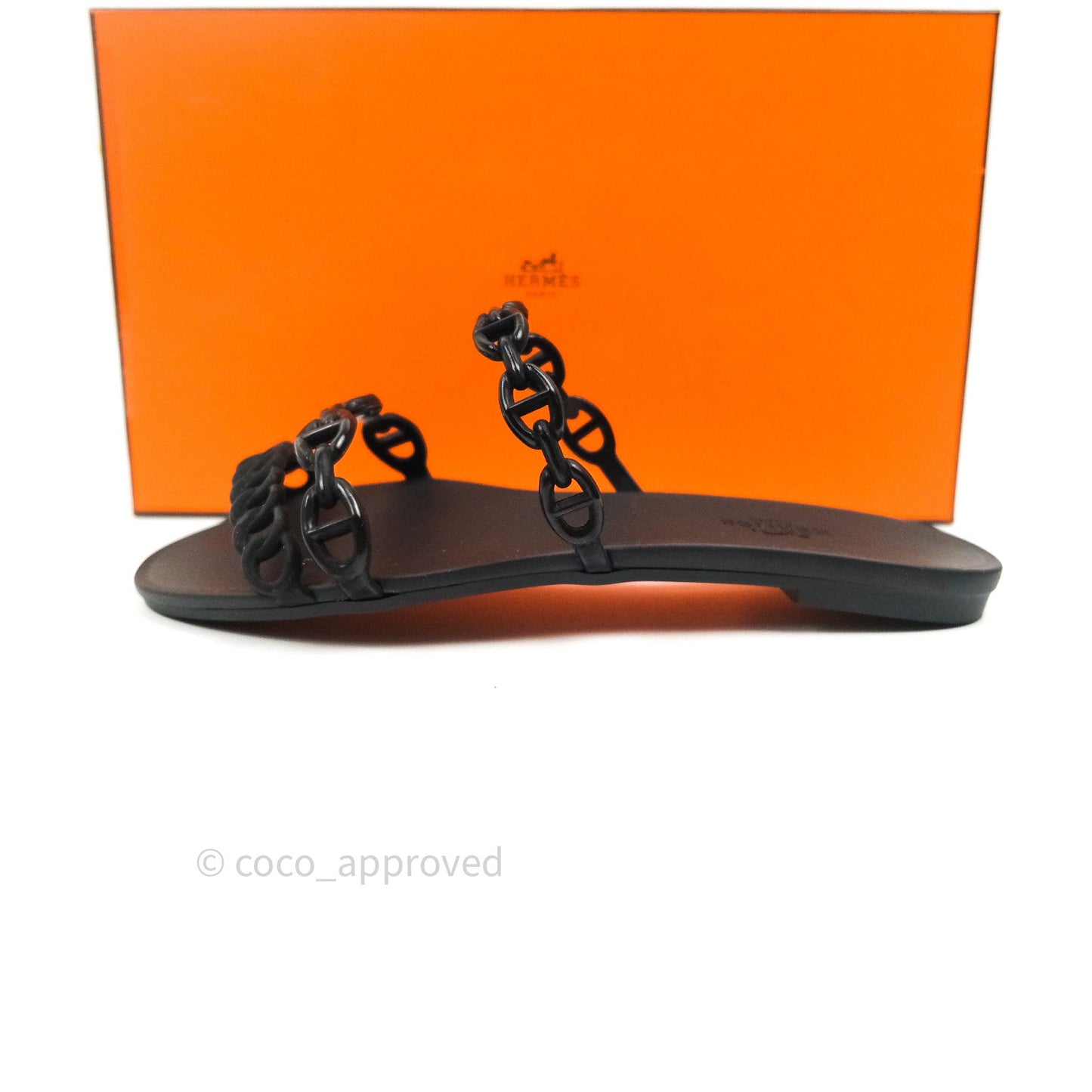 Hermès Rivage Sandals Black Size 36