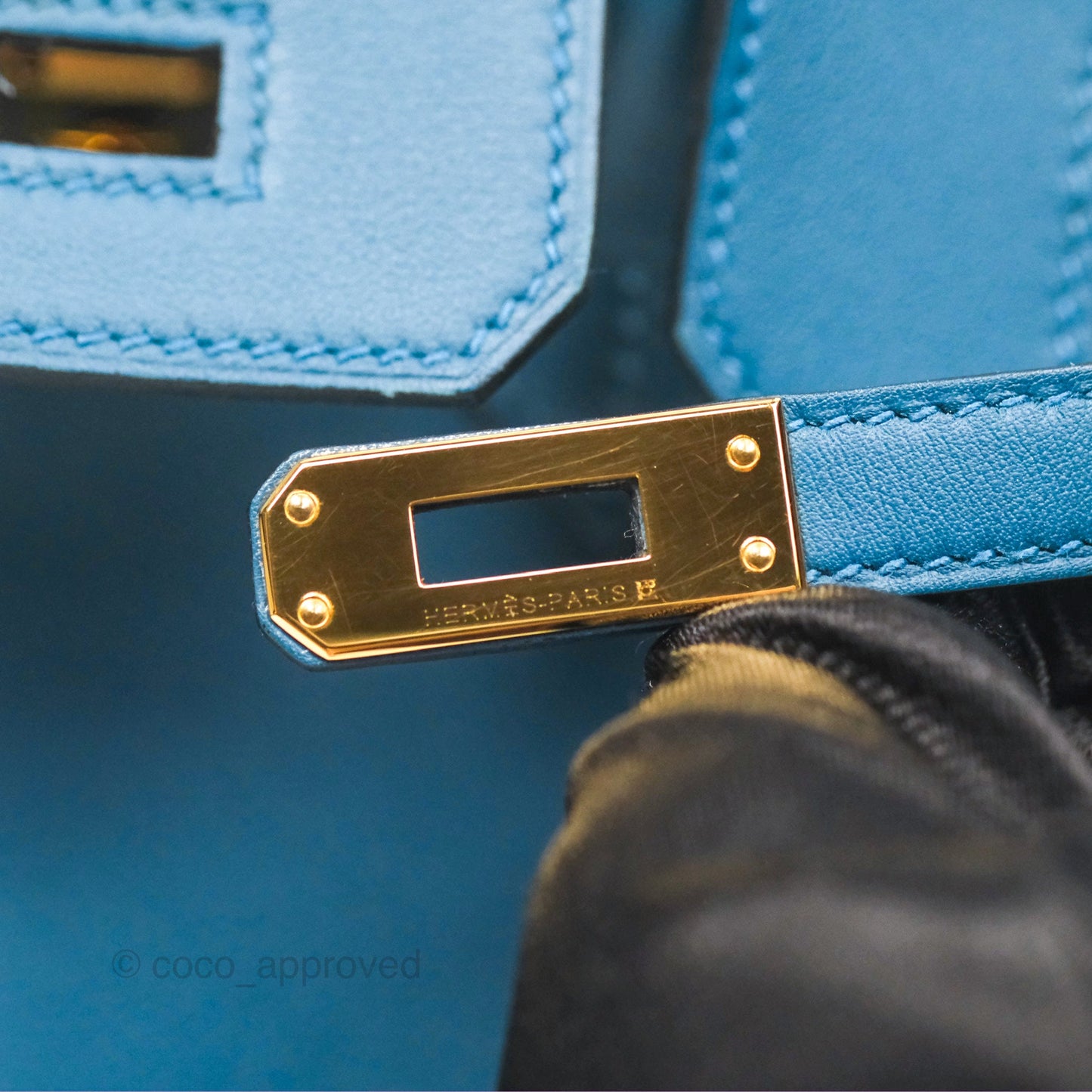 Hermes Birkin 25 Retourne Bleu Colvert Swift Gold Hardware