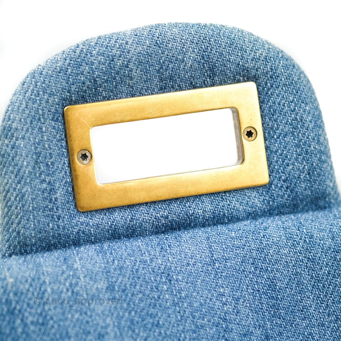 Chanel Quilted 2.55 Reissue 227 Double Flap Denim Gold Hardware
