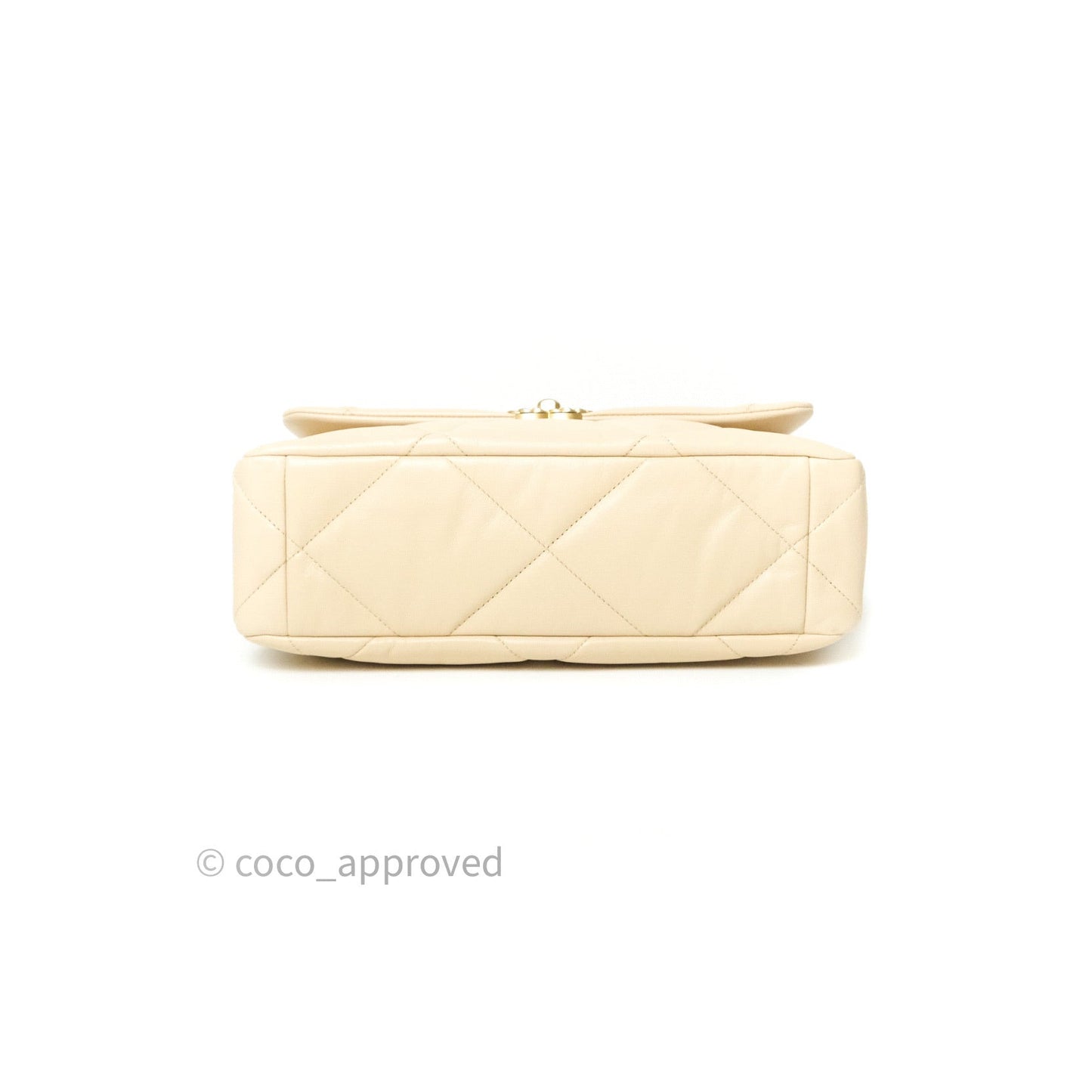 Chanel 19 Medium Beige Goatskin Mixed Hardware