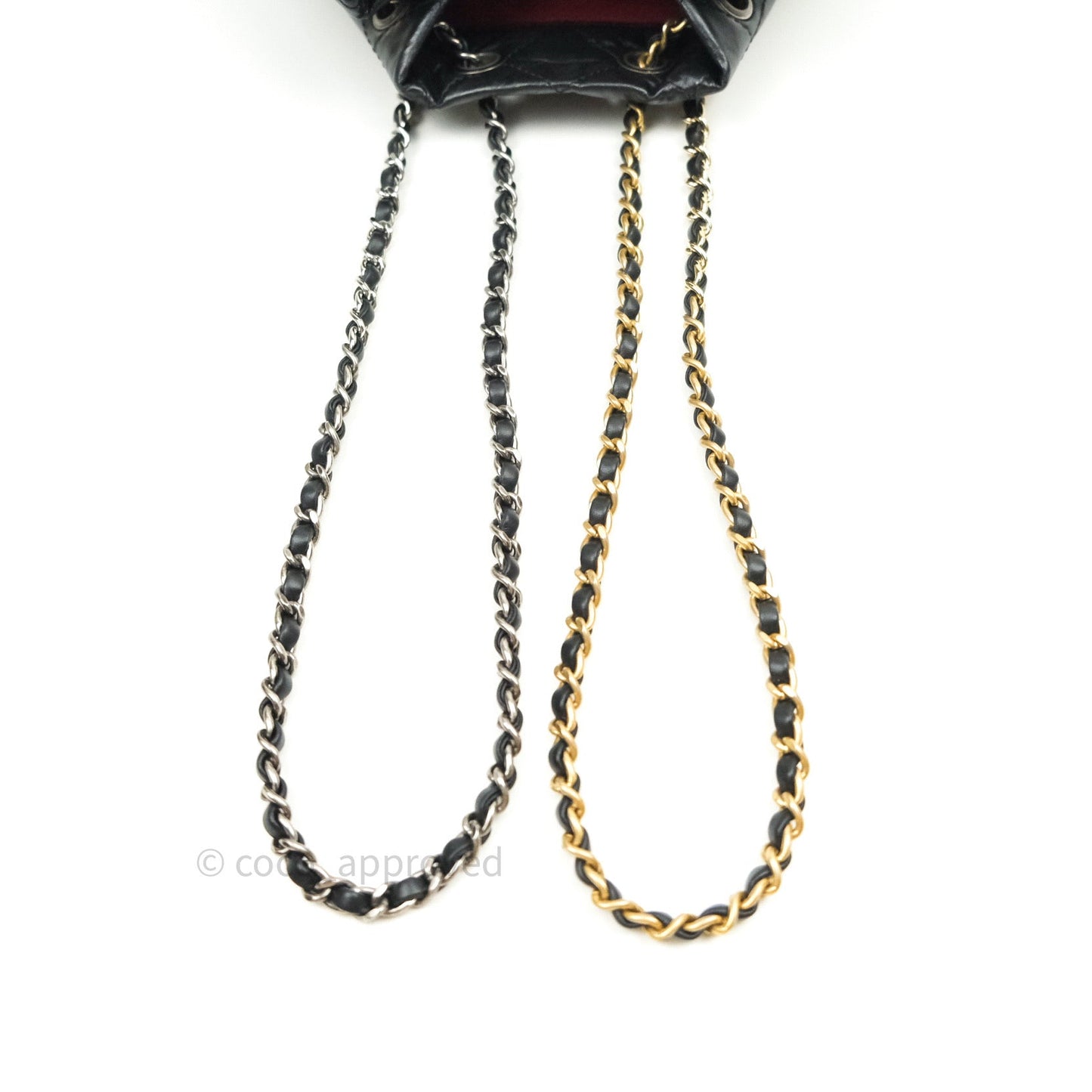 Chanel Gabrielle Backpack Black Aged Calfskin Small Black Mixed Hardware