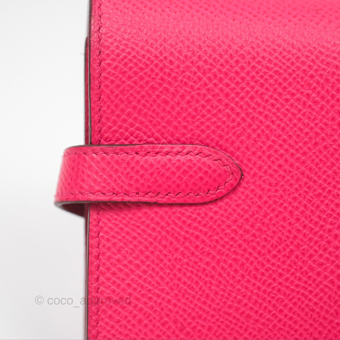 Hermès Small Kelly Wallet Rose Extreme I6 Epsom Palladium Hardware