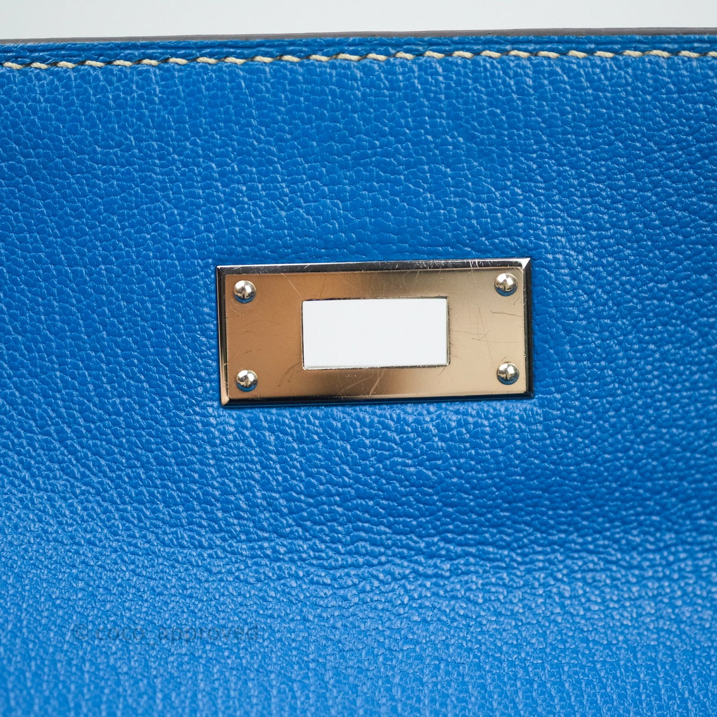 Hermès Kelly 32 Bleu Electrique Epsom Palladium Hardware