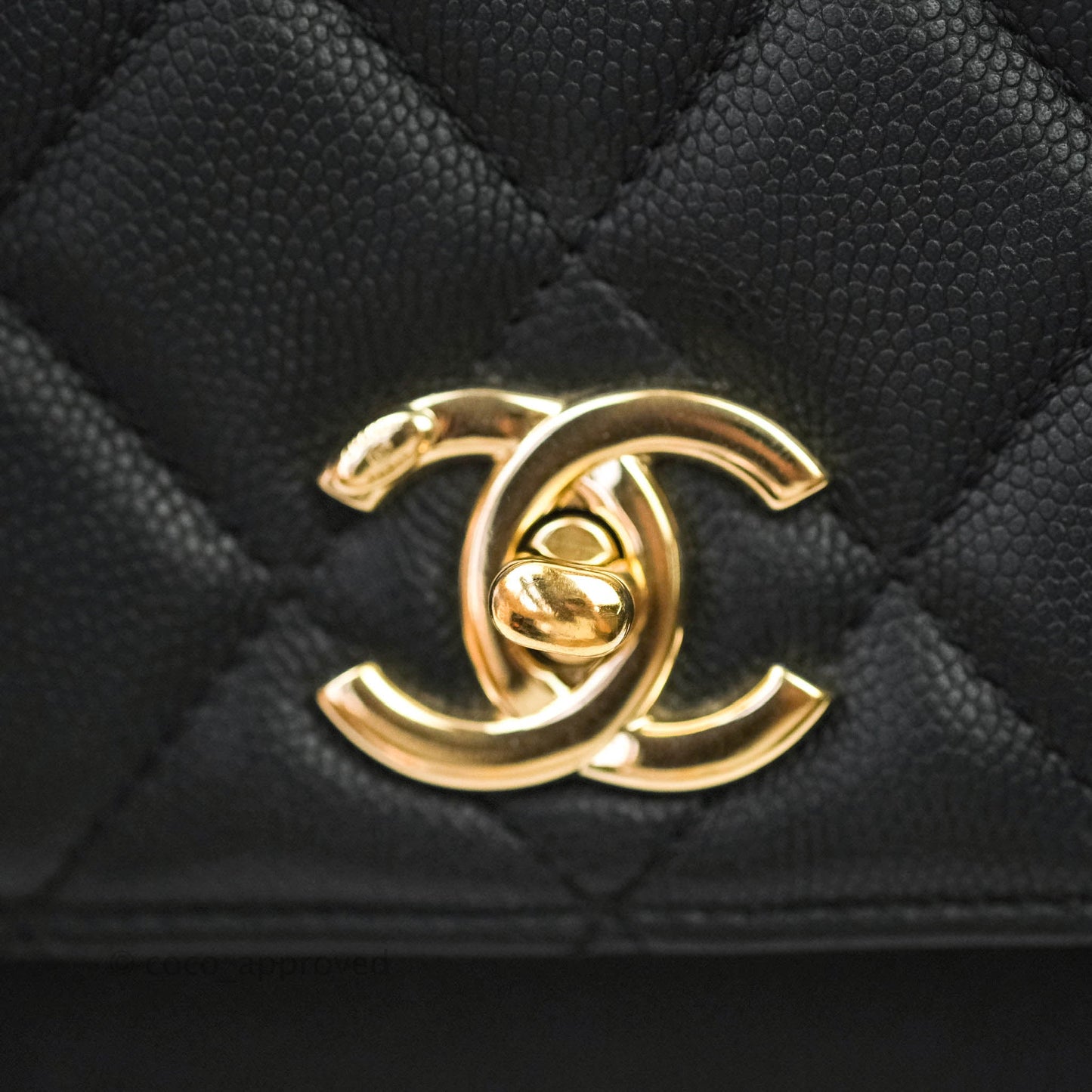 Chanel Quilted Medium Business Affinity Flap Black Caviar Light Gold Hardware