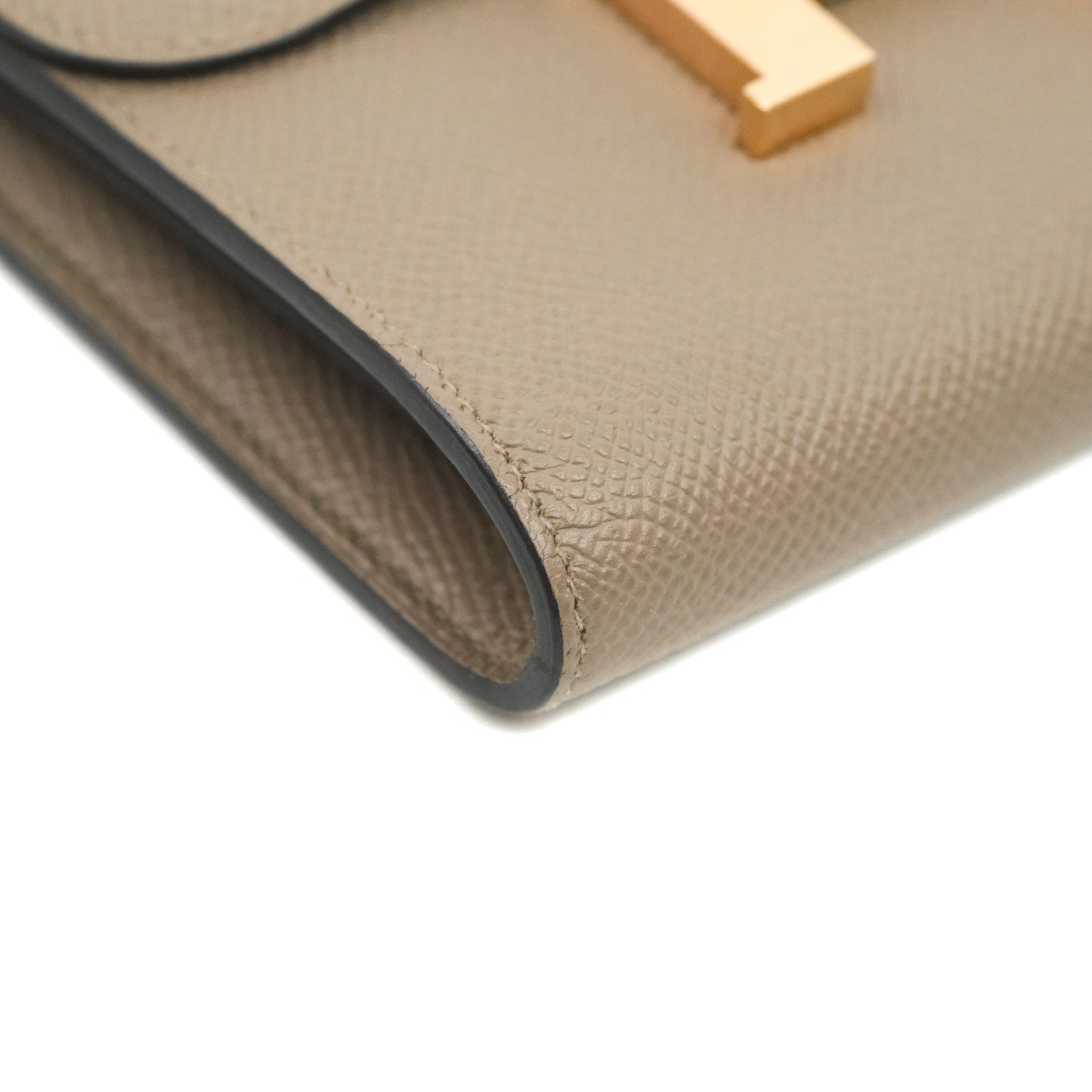 Hermès Constance Short Wallet Gris Asphalt Epsom Rose Gold Hardware