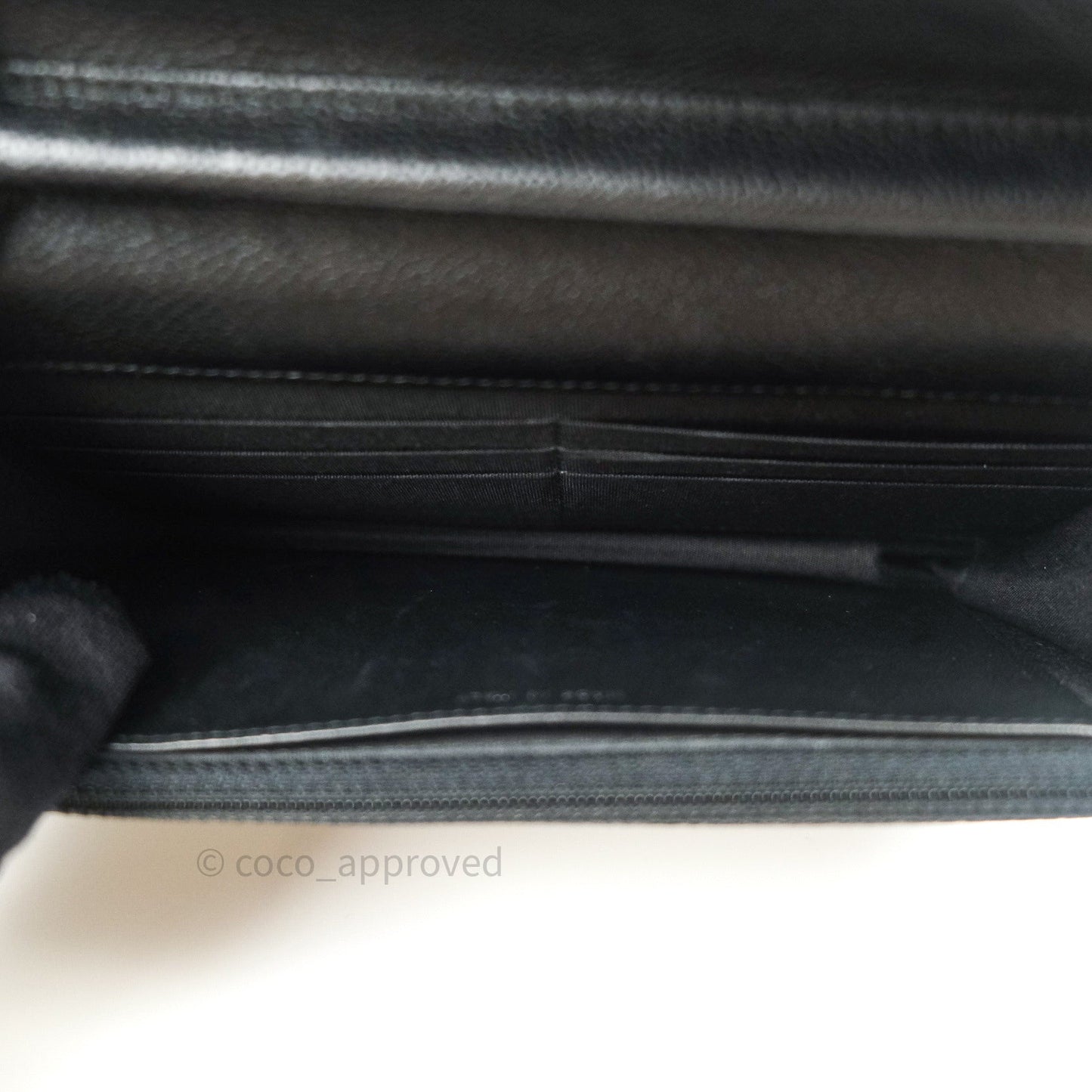 Chanel Boy Wallet on Chain WOC Black Caviar Ruthenium Hardware