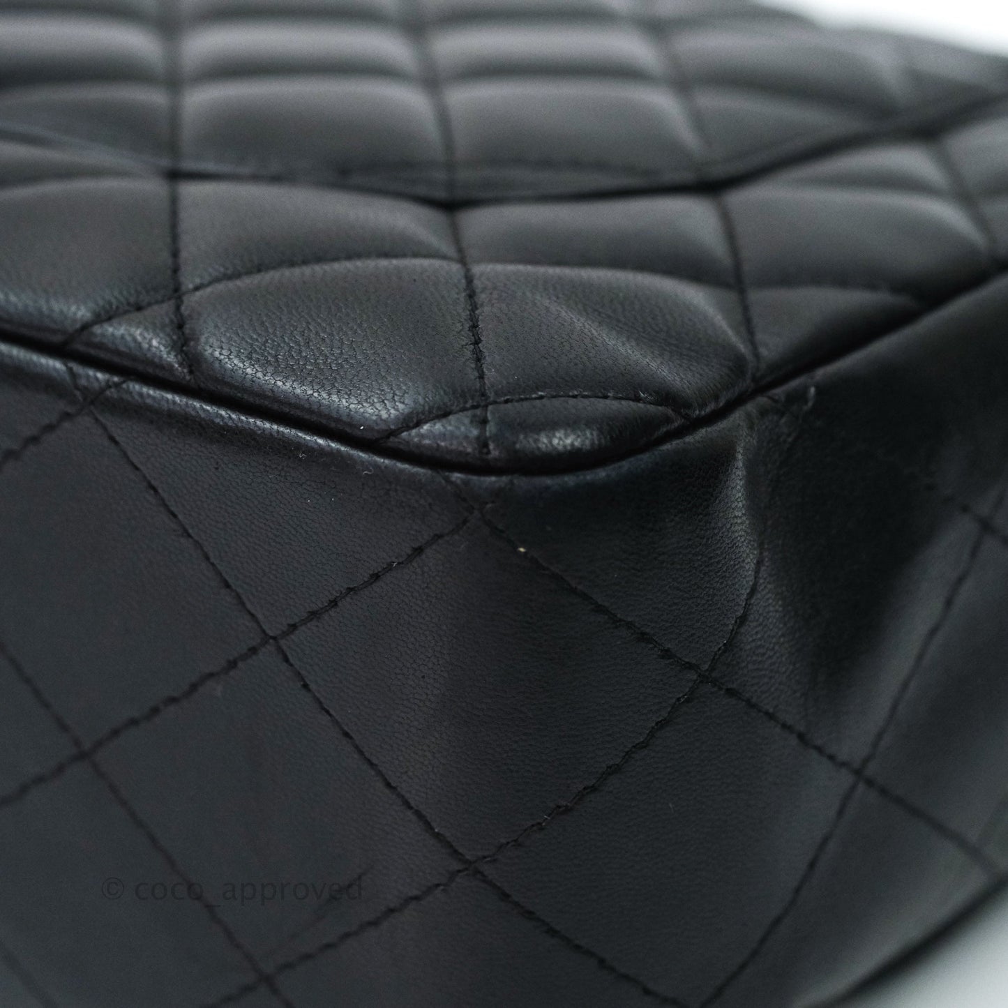 Chanel Jumbo Single Flap Black Lambskin Silver Hardware⁣⁣
