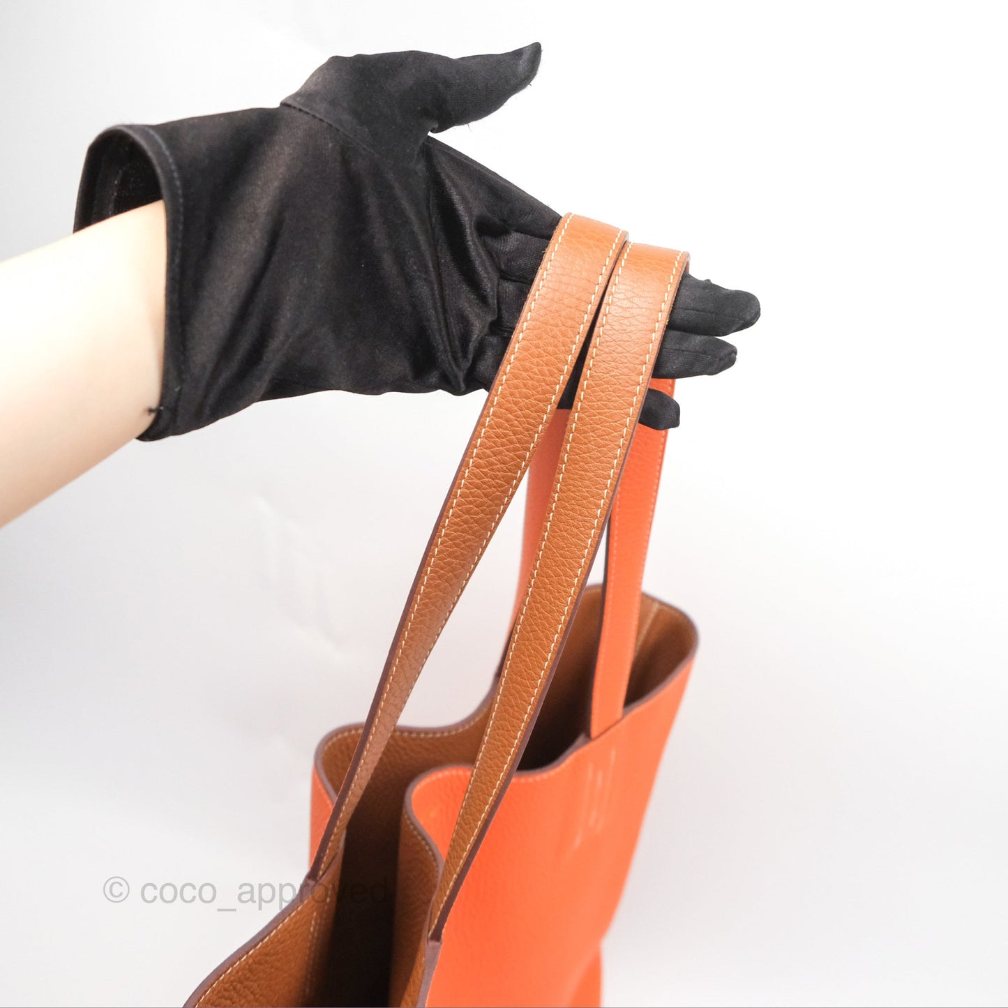 Hermès Double Sens Tote 36 Gold/ Orange Clemence