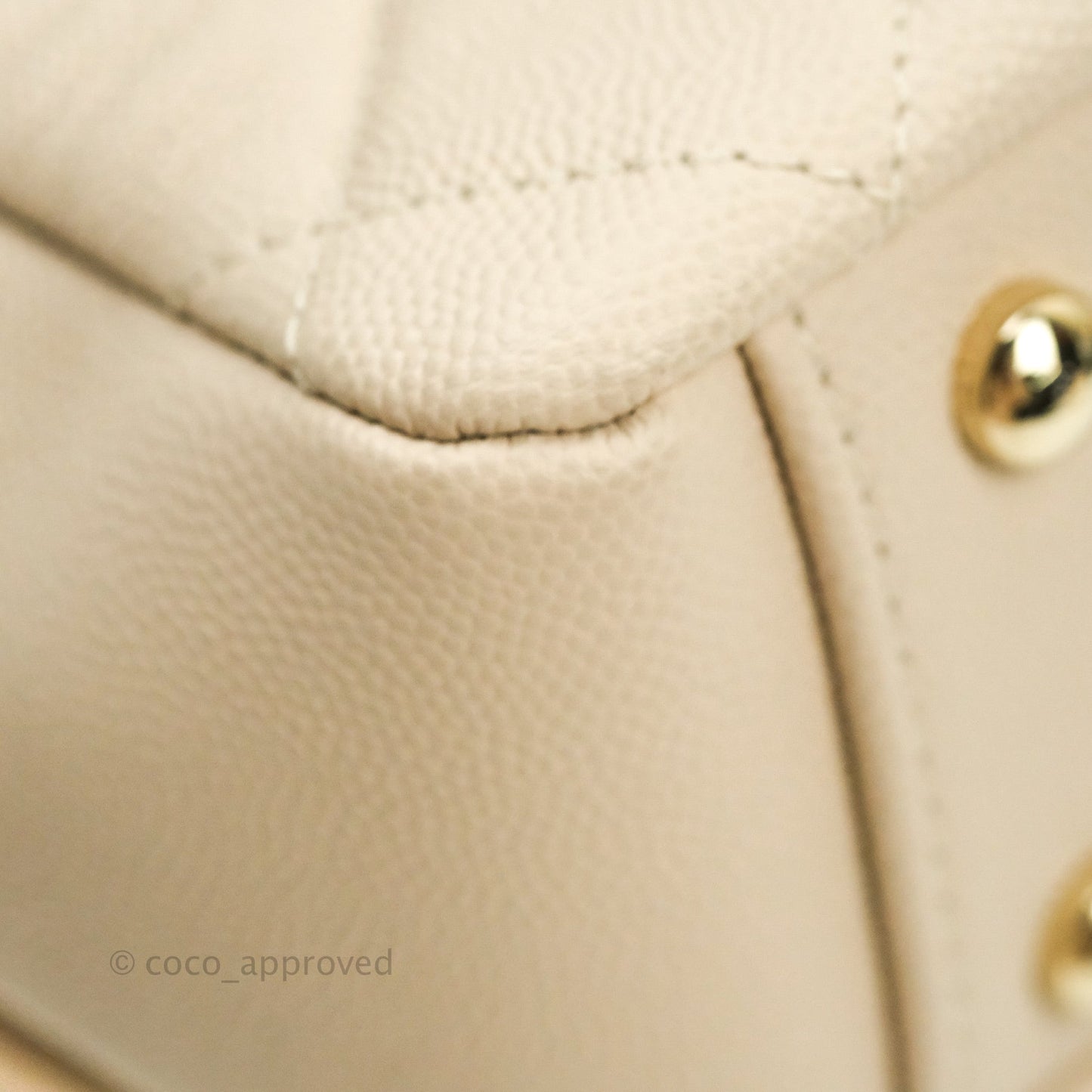 Chanel Quilted Medium Business Affinity Flap Beige Caviar Gold Hardware