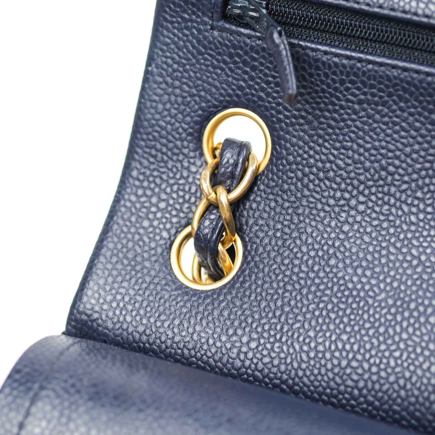 Chanel Jumbo Double Flap Navy Caviar Gold Hardware⁣⁣