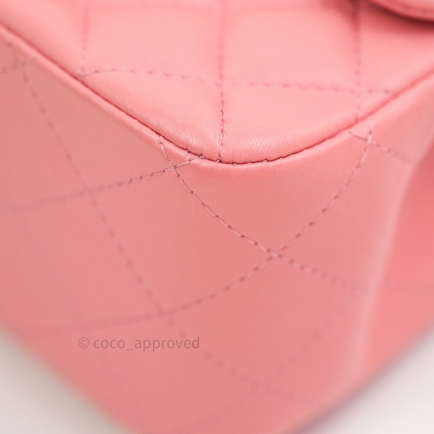 Chanel Mini Square Pink Lambskin Gold Hardware