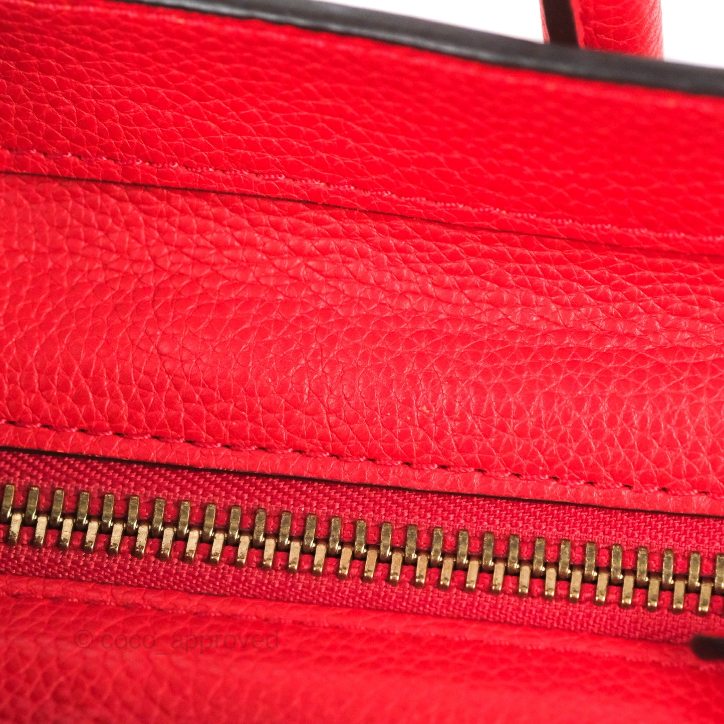 Celine Mini Luggage Bag Red Calfskin